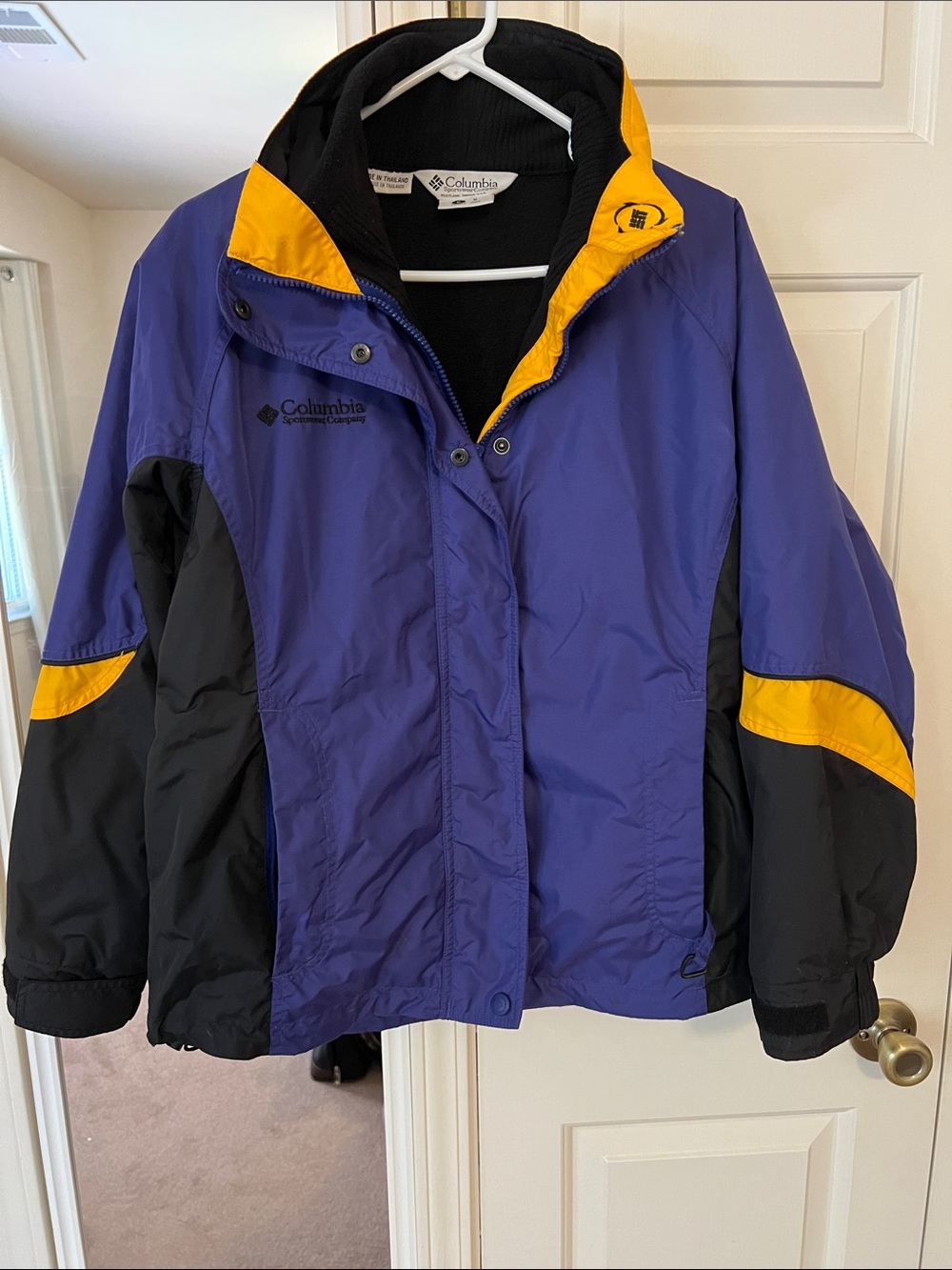 Columbia Bugaboo Jacket Women’s S Blue Black Yellow Ski Snowboard jacket